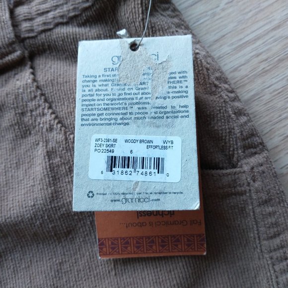 Gramicci Zoey Corduroy Mini Skirt Front Zip - Picture 5 of 7